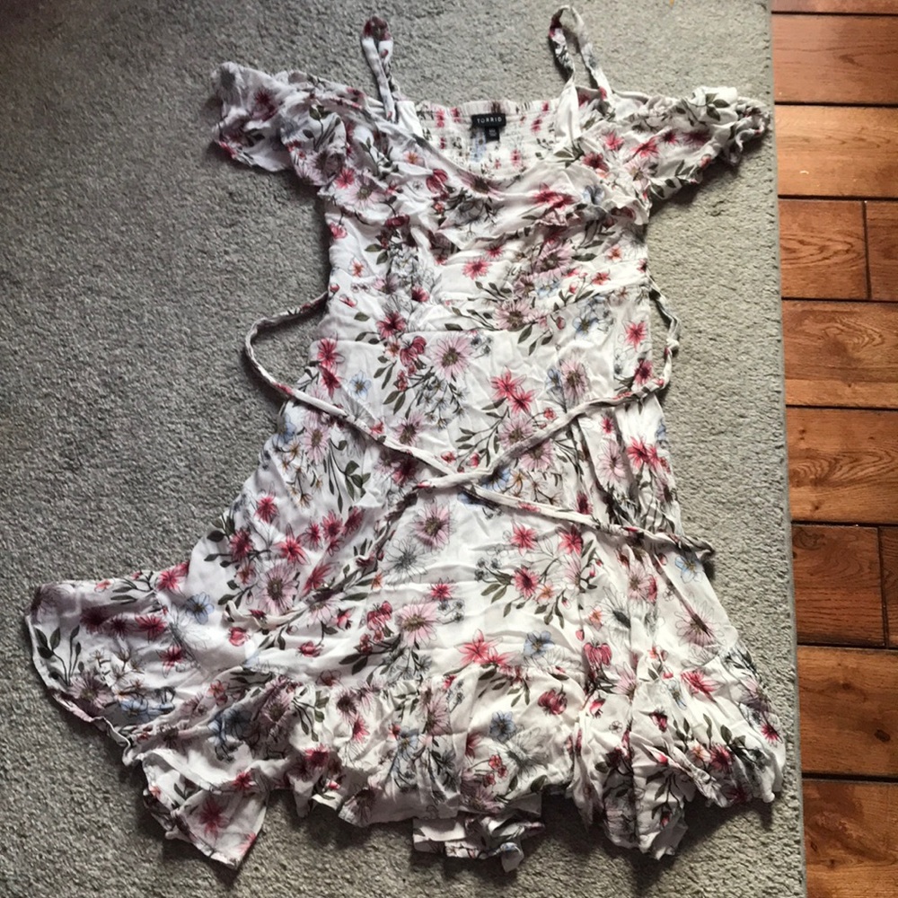 torrid off the shoulder dress